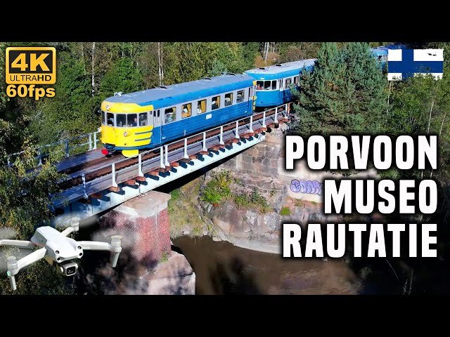 bussi ja juna porvoon maisemissa