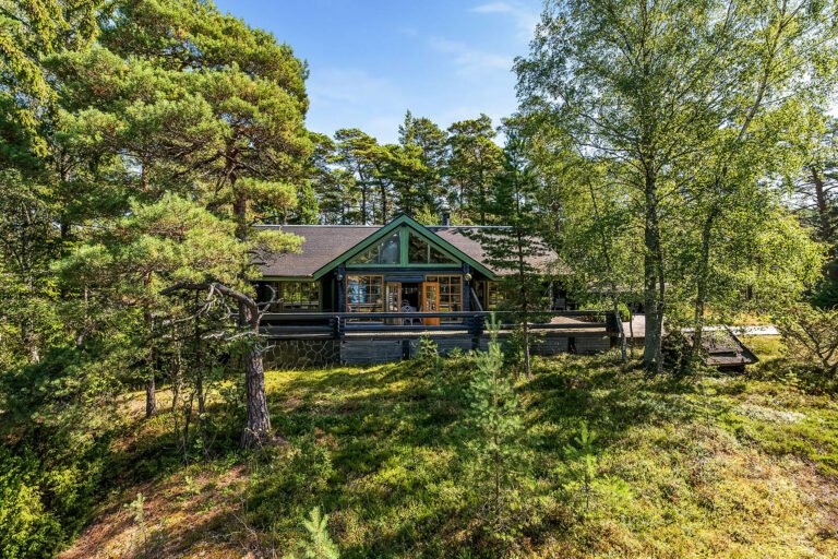 kodikas suomalainen omakotitalo luonnon keskella